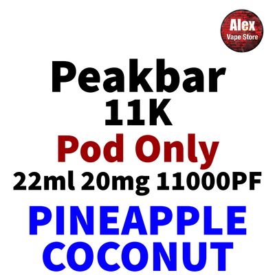 PEAKBAR 11K POD 11000PF 20MG PINEAPPLE COCONUT