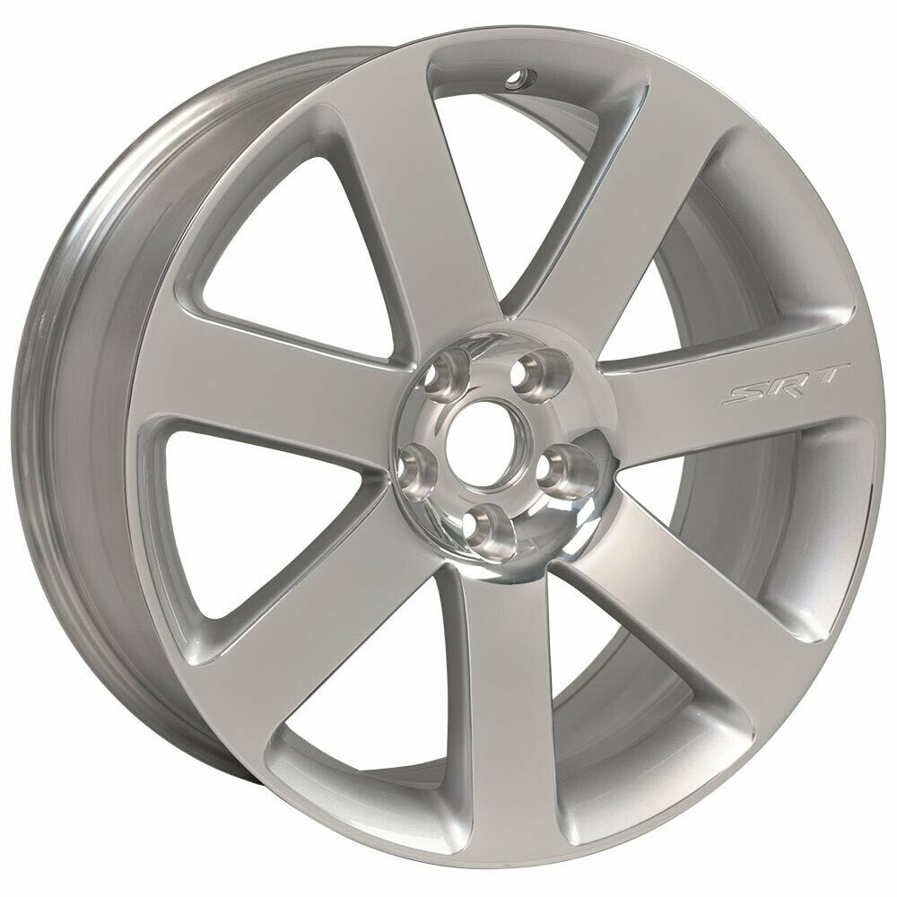 20x9  Chrysler 300 SRT Style CL07 Polished Silver Inlay OEM Wheel