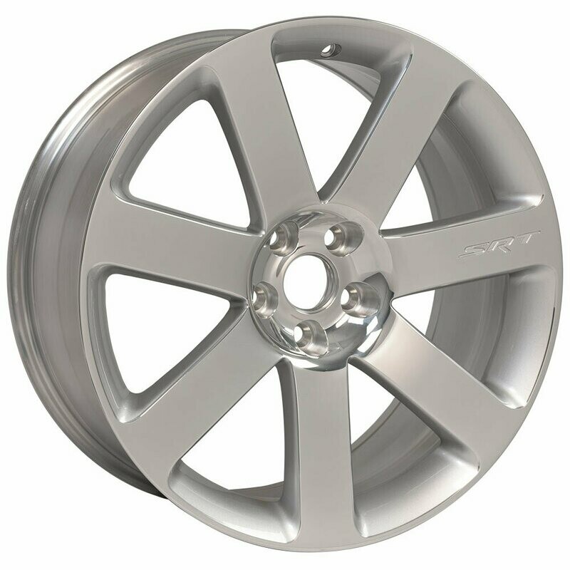 20x9  Chrysler 300 SRT Style CL07 Polished Silver Inlay OEM Wheel