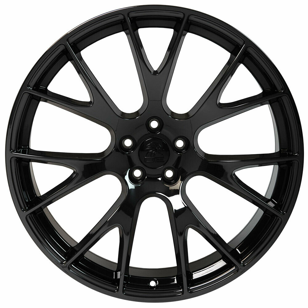 22x10 5x139.7 CB 71.8 1500 Hellcat Wheel  Black Chrome