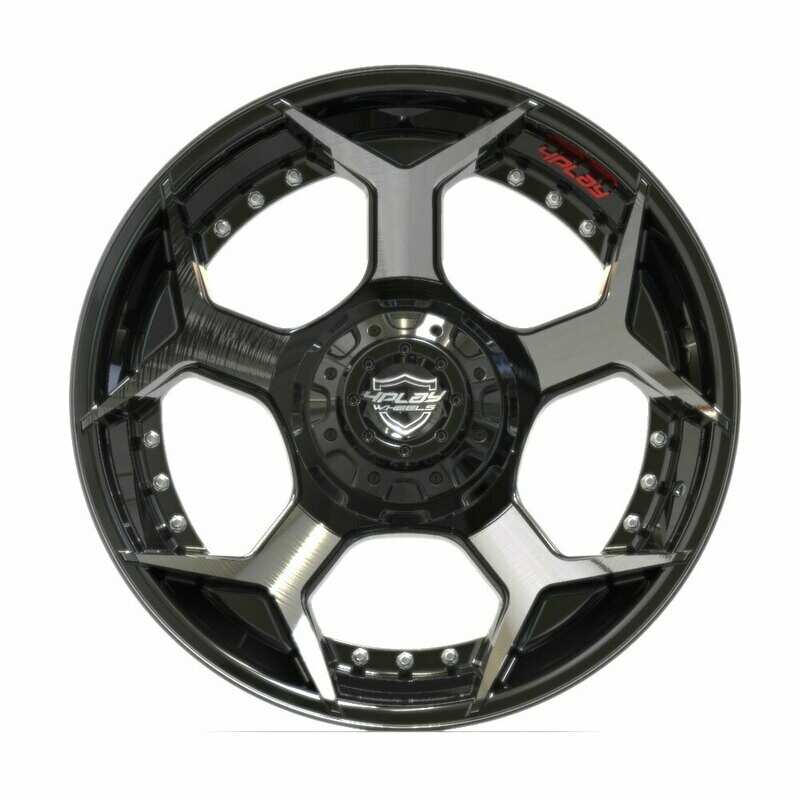 4P50 Wheel RAM-Dodge-Jeep 22x10 BLACK -24 ET