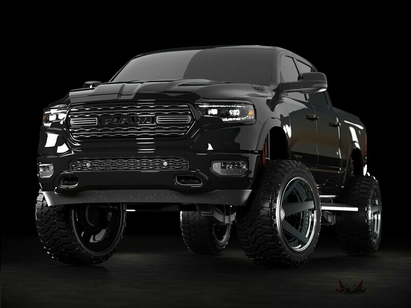 4play 4PF5 Forged 2PC Ram-Dodge-Jeep 24x14 Matte Black Rim