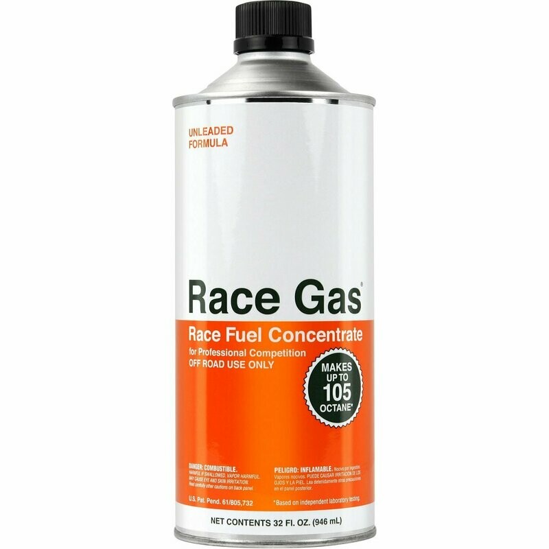 Race Gas  Fuel Additive For 87-94 Octane Gas; Boosts Octane to 100-105; Single; 32 Ounce Can