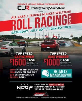 ROLL RACING EVENT TICKETS