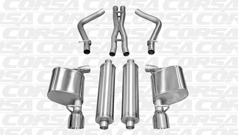 CORSA 2.5&quot; Cat-Back    XTREME Sound Level   Dual Rear Exit Single 4.5&quot; Polished Pro-Series