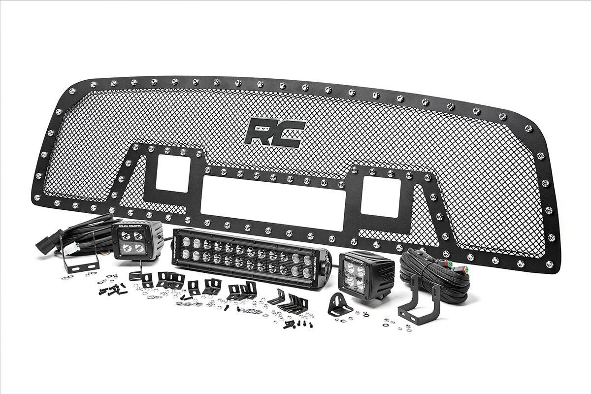 DODGE MESH GRILLE W/BLACK SERIES LEDS (09-12 RAM 1500)