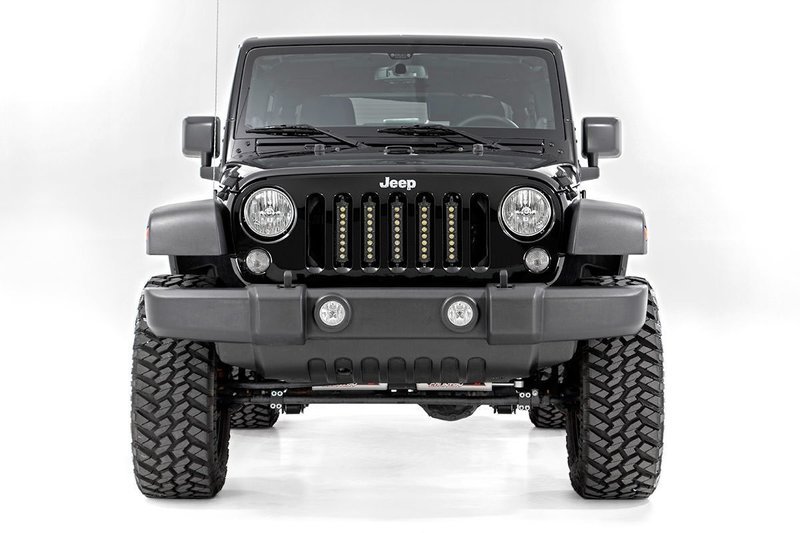 JEEP 8-INCH VERTICAL LED GRILLE KIT | BLACK SERIES (07-17 WRANGLER JK) 70644