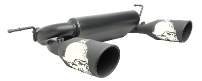 GIBSON 60-0023 - METAL MULISHA CAT BACK EXHAUST SYSTEM - 2.5&quot; TUBING - EXIT STRAIGHT OUT THE BACK