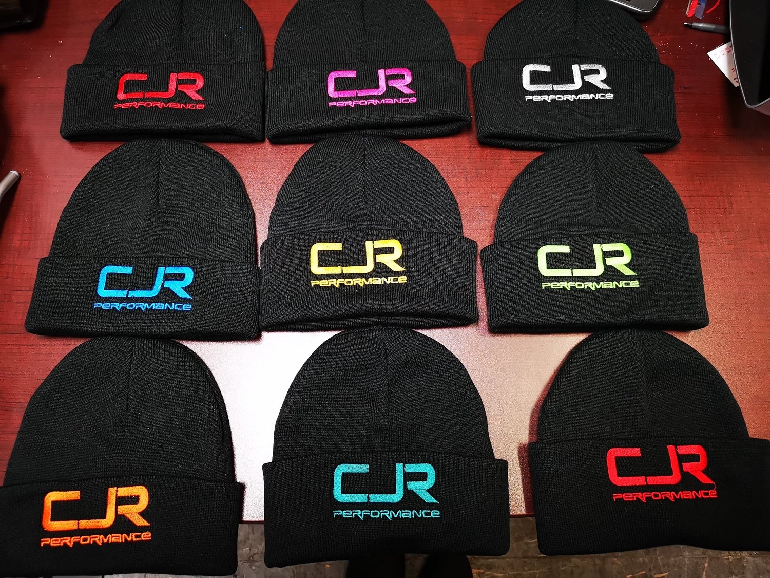 CJR PERFORMANCE TOQUES BLACK CHOOSE A COLOR EMBROIDERED