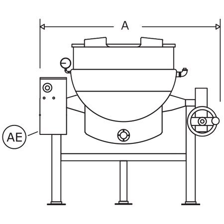 Madipsa Marmitas de Volteo Eléctricas de 140 Litros M140EV