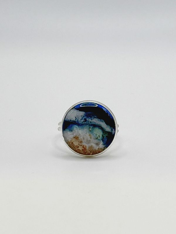Ocean Resin Art Ring