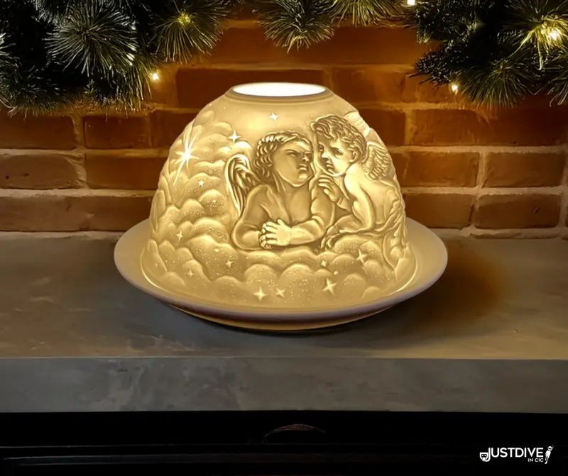 Heavenly Angels – Porcelain Tealight Dome