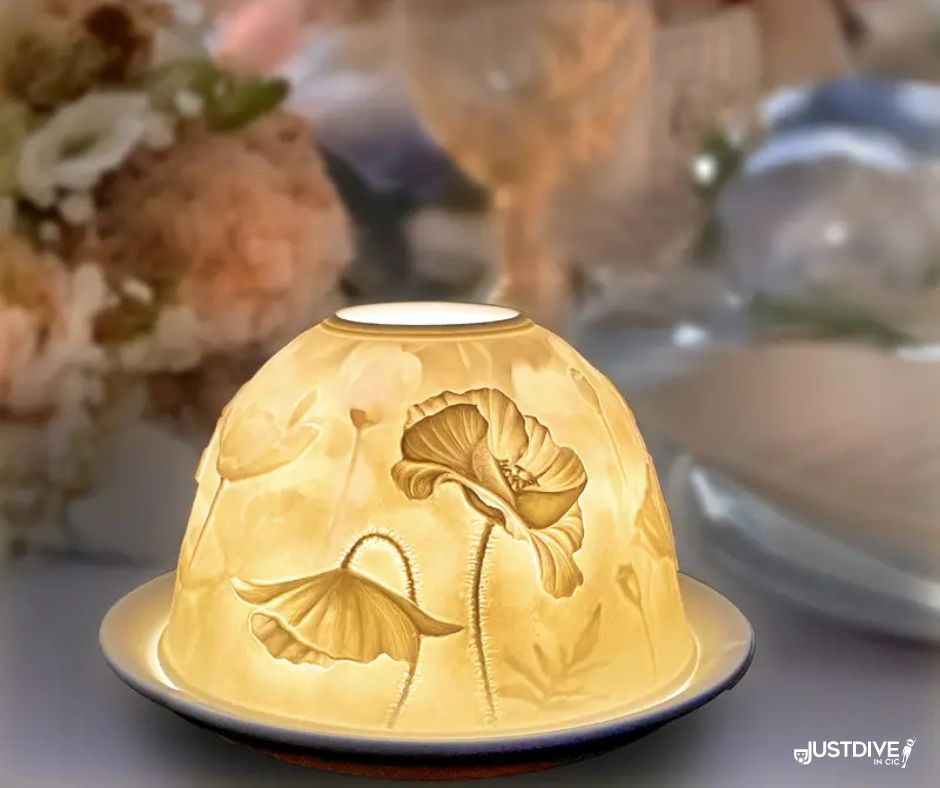 Peaceful Poppies – Porcelain Tealight Dome Peaceful Poppies – Porcelain Tealight Dome