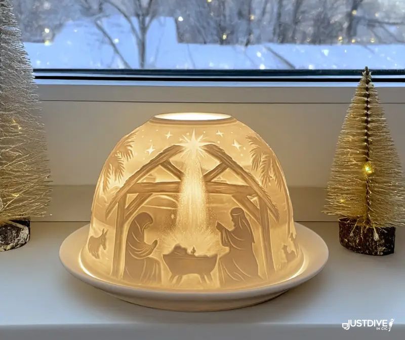 Journey of Light – Nativity Porcelain Tealight Dome