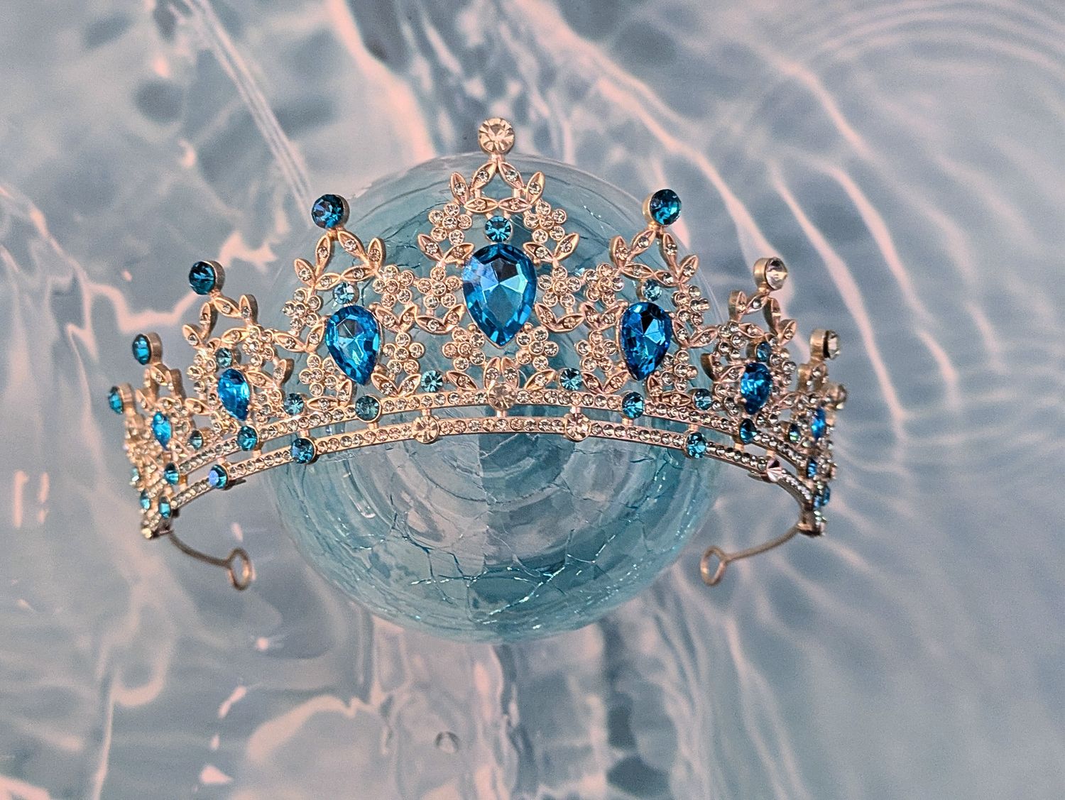 Glistening Seafoam Tiara