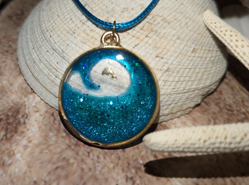 Dolphin Wave Pendant