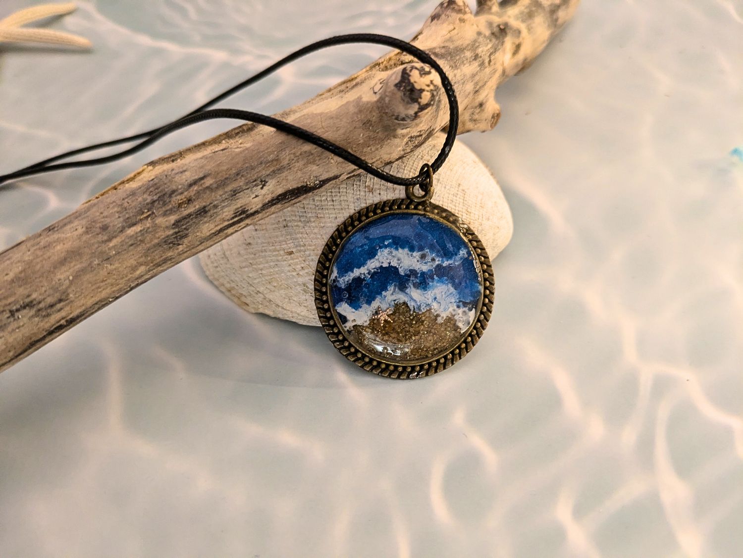 Where the Sea Meets the Shore – Ocean Medallion Pendant