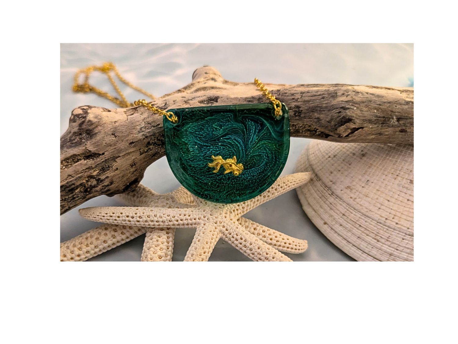 Emerald Drift Fish Pendant Emerald Drift Fish Pendant