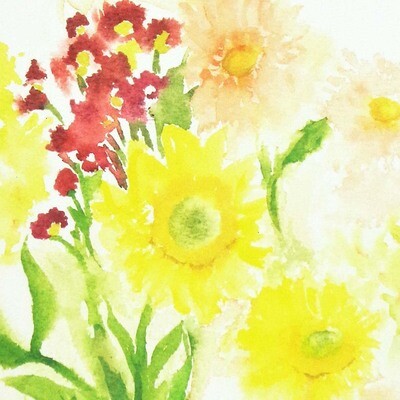 Summer Floral card ZERC03
