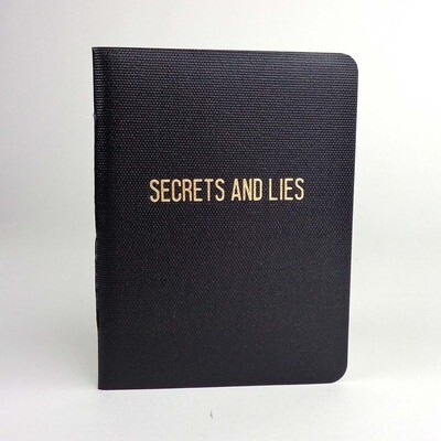 Secrets and Lies black, blank book COLD777