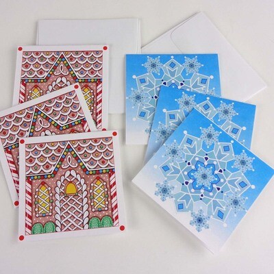 Square Holiday Gift Cards, set of 6 MILE069
