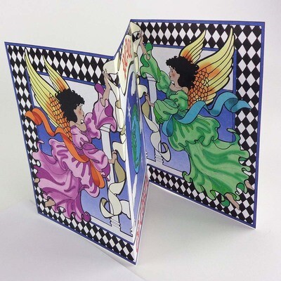 Angel, tri-fold card MILE088