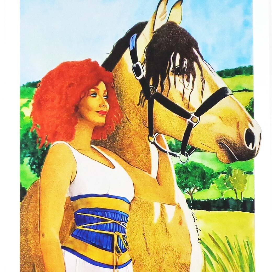 The Princess and her Majestic Beast print RICE58