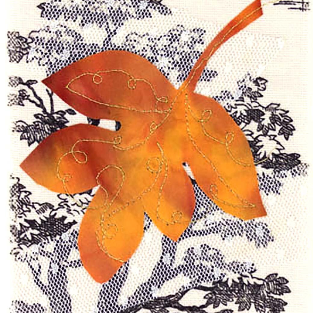 HIRC157 Fall Leaves Stiched Card