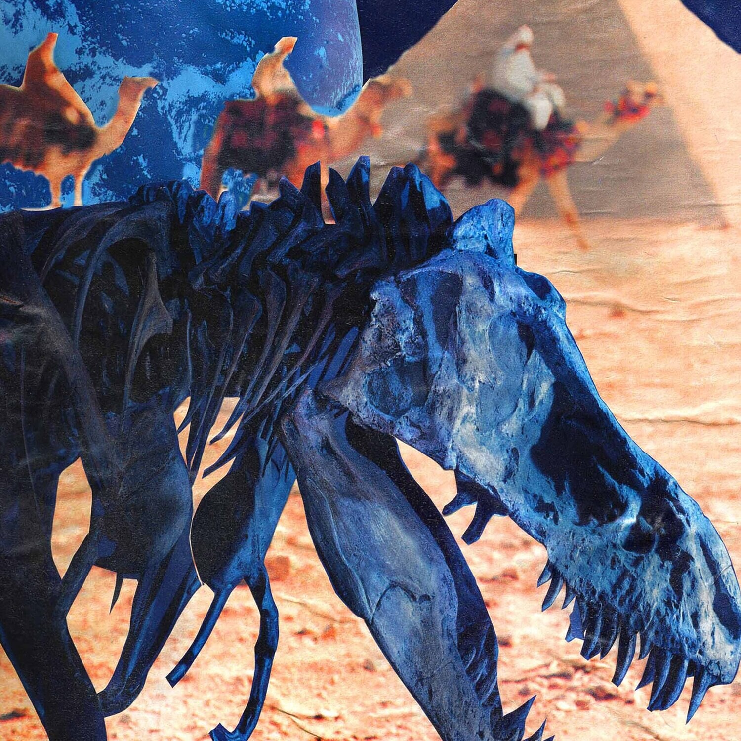 Dino Egypt, print from collage KOPS443