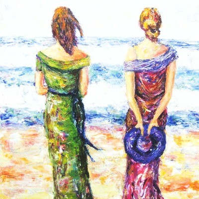 Ladies Dresses, fine art card with quote SD66