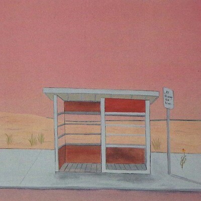 Bus Stop, mini print SUNH018
