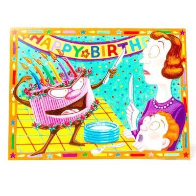 Dueling Devil's Food, birthday card SMIH016