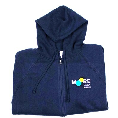 Moore Zip-Up Hood: Navy