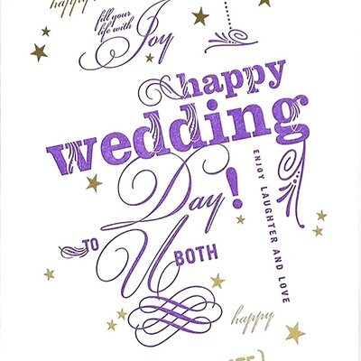 Joy Happy Wedding (foil-13), card RAER30