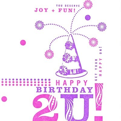 Happy Birthday 2 U, card RAER52