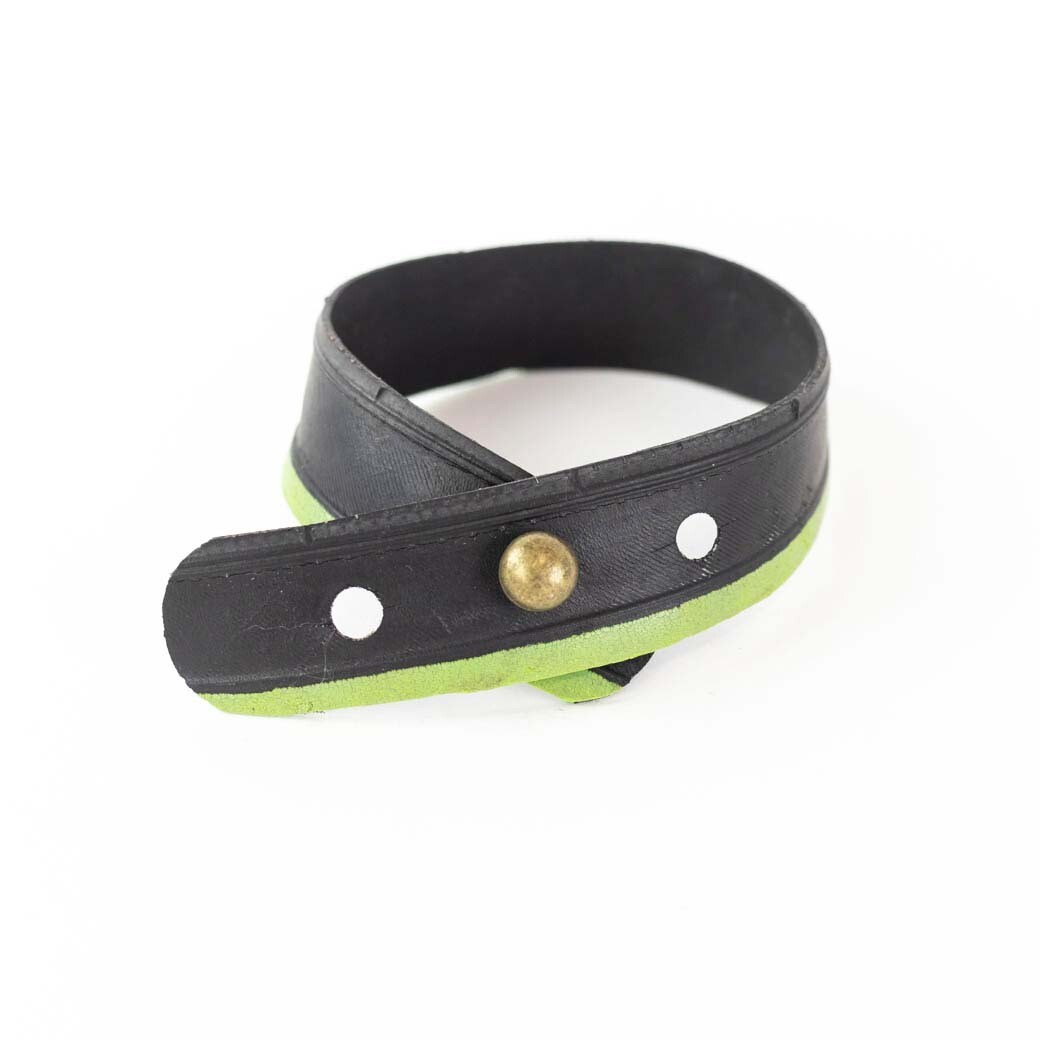 Green Stripe Bike Tire, bracelet FLIA074