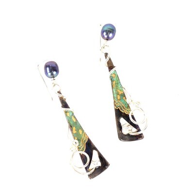 Raven Pearl, earrings TRYL148