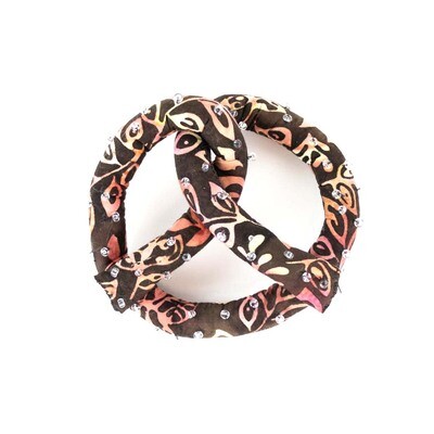 Brown with leaf shapes Pretzel HIRC174