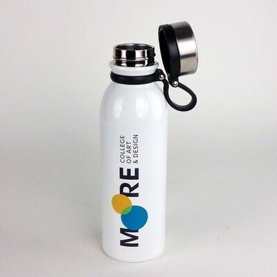 White Metal Water Bottle (20.9 oz)