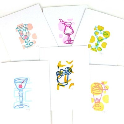 Cocktails, notecard set (6 cards) BURR138