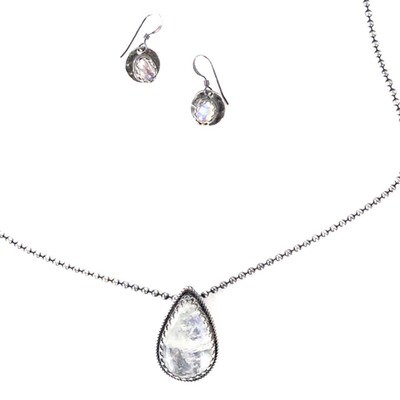 Moonstone Necklace and Earring Set REIP186