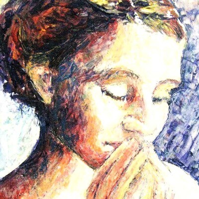 Prayer, fine art card with quote SD25