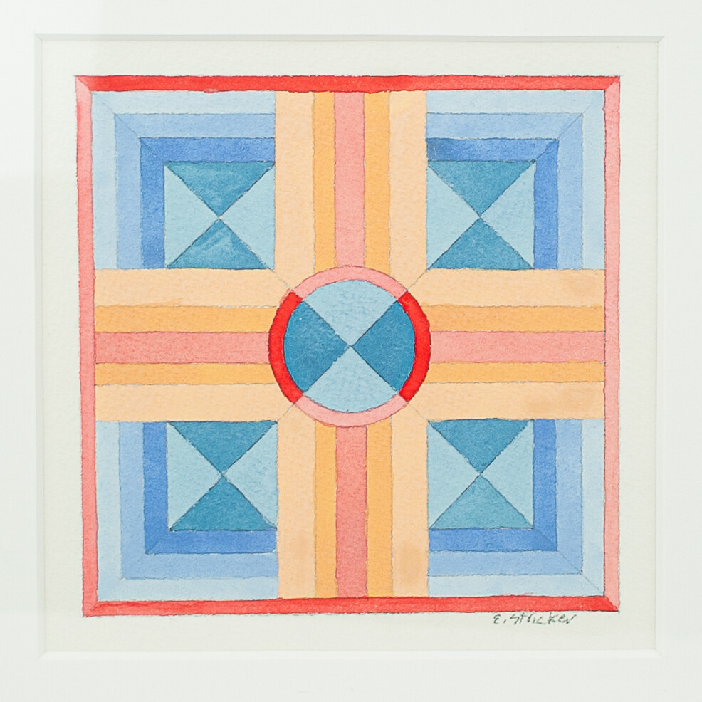 Geometric Studies (blue/orange) STRE28