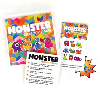 Oh Those Monsters! Memory game WEIL01