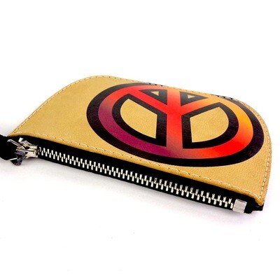Peace Sign Mini Zip Wallet HERB014