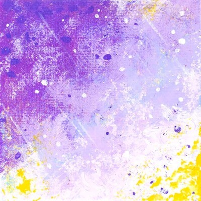 Abstract Violet, mini painting QUEA15
