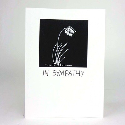 Sympathy, hand inked card CONG1017