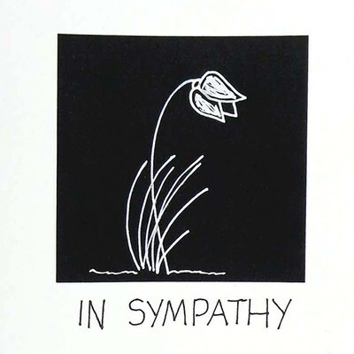 Sympathy, hand inked card CONG1017