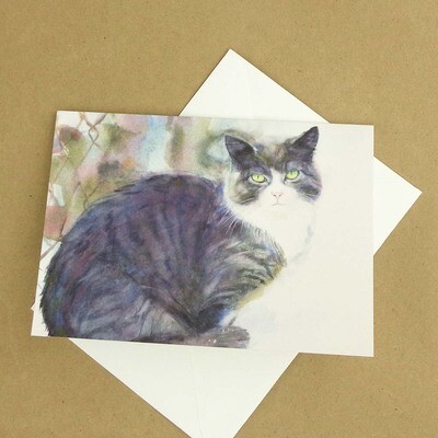 Winter Cat Portrait , card (C41) KRUP48