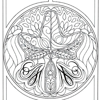 Moore Official Seal, coloring card DHOJ015